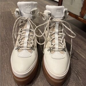 IVY PARK White and Tan High-Top Sneakers
